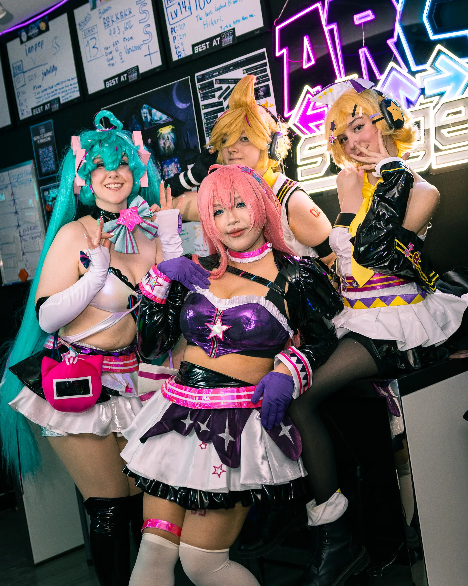 Cosplayers from the Rhythm Game Muse Dash.